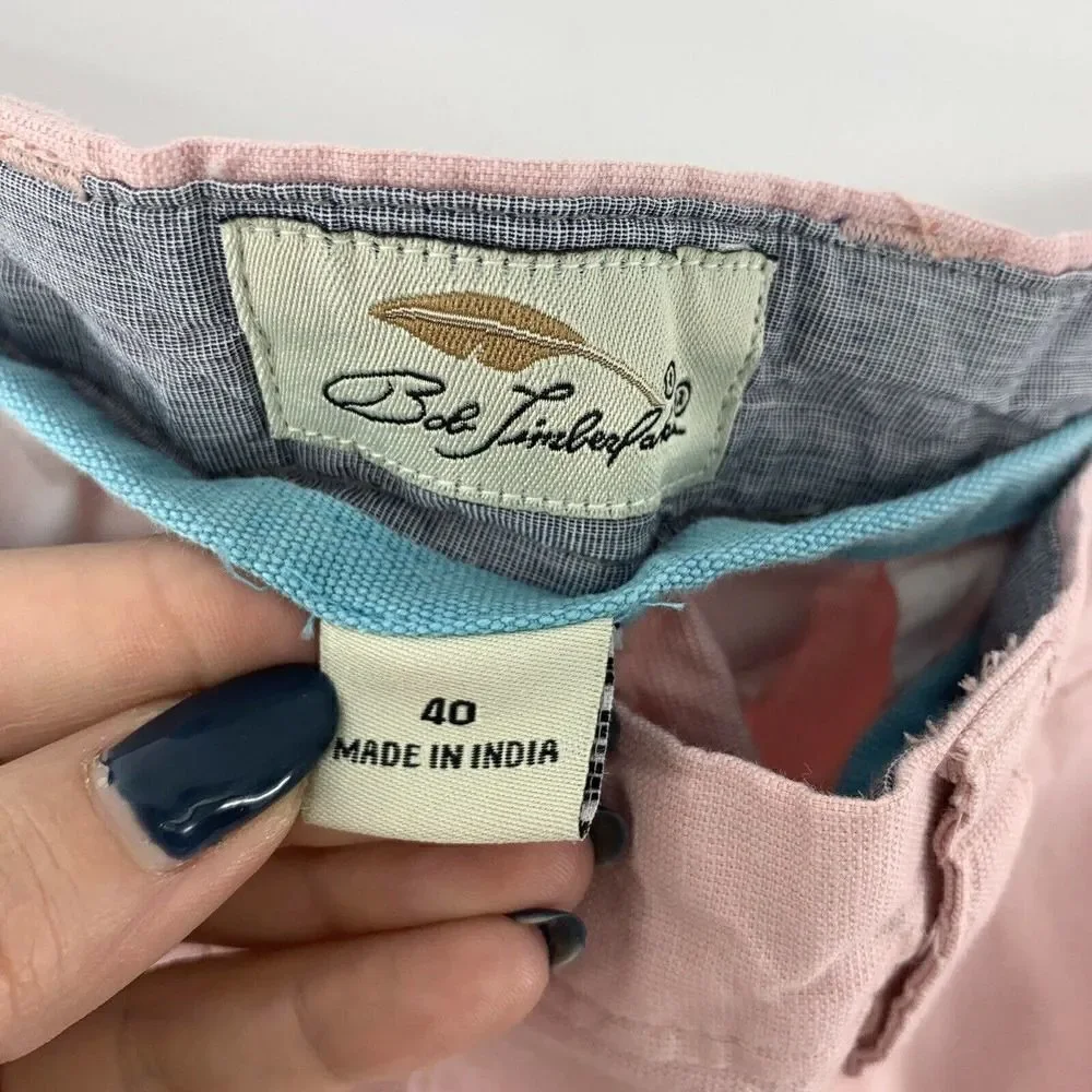 Bob Timberlake Light Pink Flat Front Shorts Sz 40